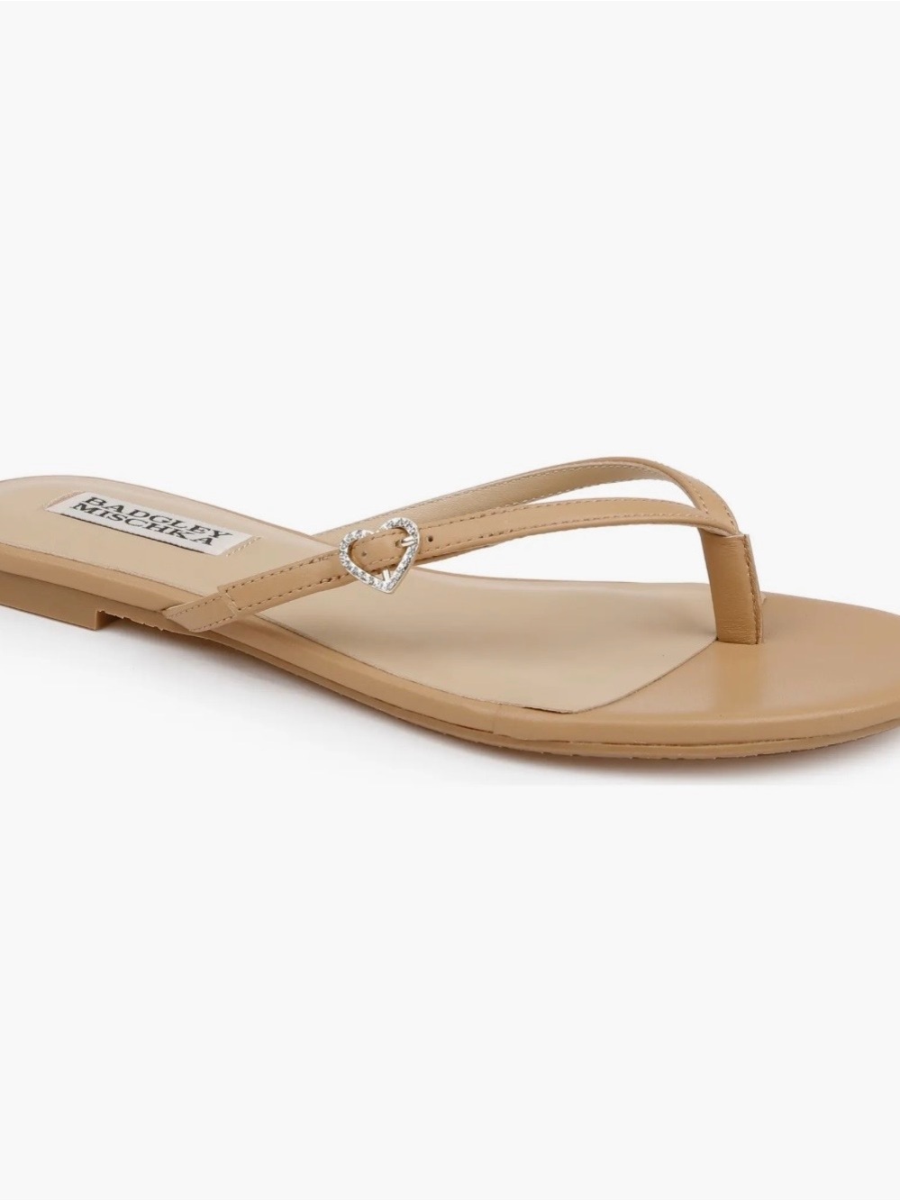 Badgley Mischka Dynah FlipFlop Heart Accent - Leather
